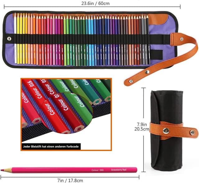 Detalle de Ugmic 50 Buntstifte – Premium-Farbstifte für Erwachsene & Kinder mit lebendigen Farben