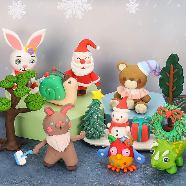 Detalle 2 de iFergoo Air Dry Clay 65-colour modelling set 🎨