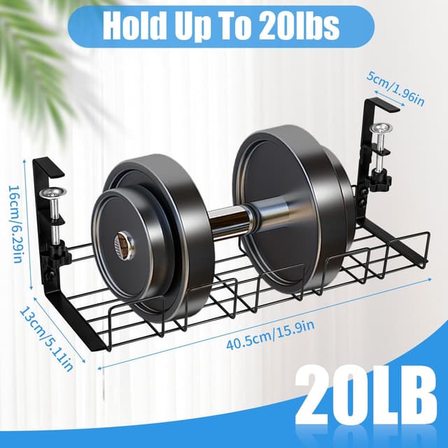 Thumbnail 3 de Azyvum Bandeja gestión cables debajo mesa 1 pieza