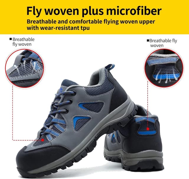 Thumbnail 6 de ISOOUS Sicherheitsschuhe für Herren & Damen – leichte Arbeitsschuhe mit Stahlkappe, atmungsaktiv und schusssicher gegen Durchtritt