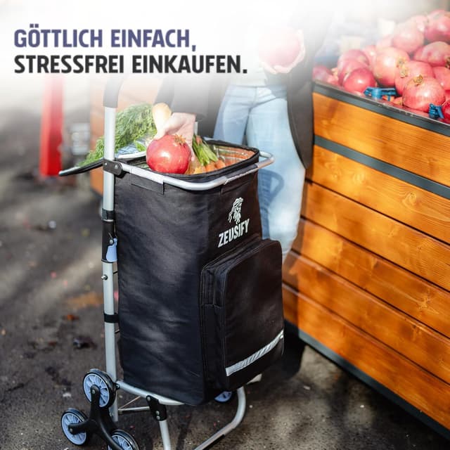 Detalle 2 de Zeusify Einkaufstrolley XXL 50 l Kühlfach