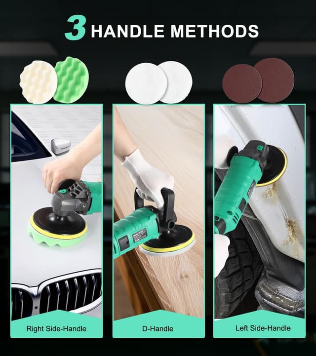 Detalle de ZOTA Buffer Polisher Kit (1600W) with 7 Speeds for Car Polishing & Buffing (7/6 Inch)