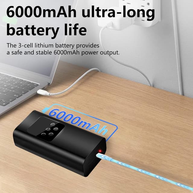 Thumbnail 5 de 150PSI Gonfleur Pneus Voiture 6000mAh