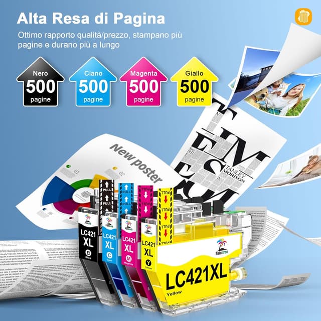 Detalle 2 de Palmtree LC421XL cartucce compatibili 8-Pack