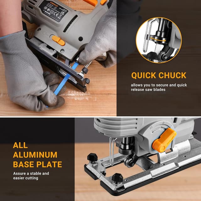 Thumbnail 3 de DEKOPRO Power Jig Saw 800W with 10 blades ðŸ›