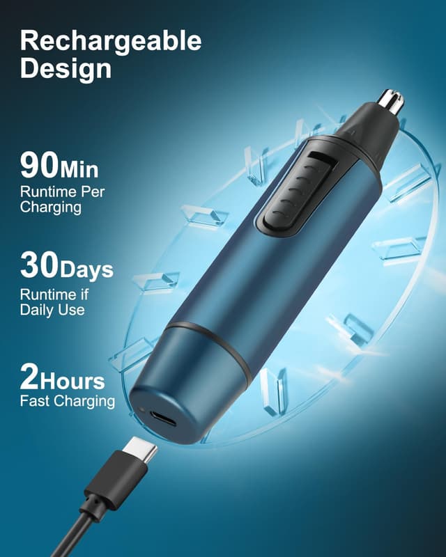 Detalle 1 de Nose Hair Trimmer for Men 2025 Nasal Hair Trimmer 🪶