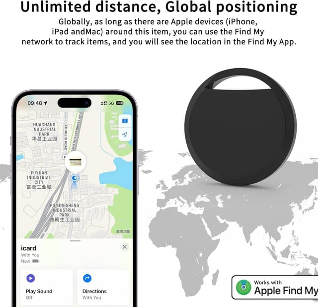 Detalle de Air Tracker Tags 4-Pack Smart Bluetooth Trackers for Apple Find My (iOS Only)