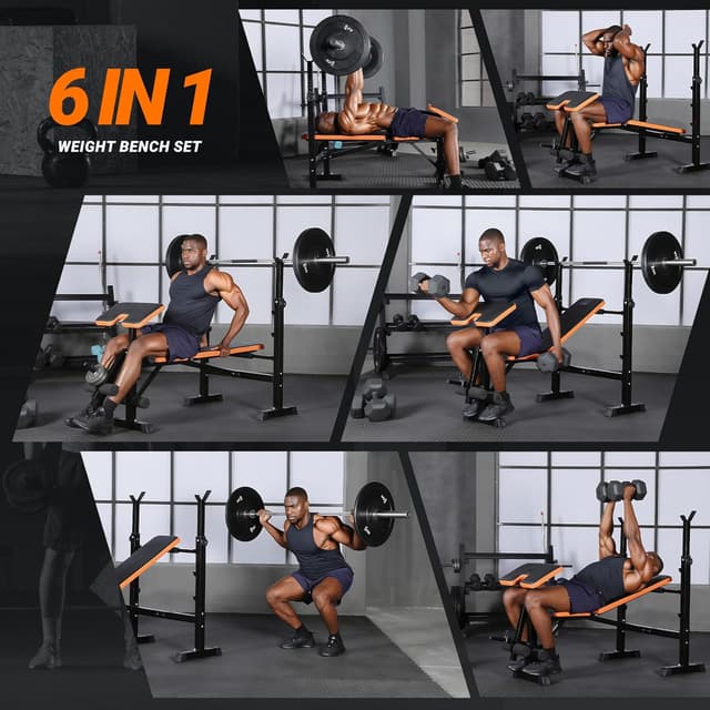 Thumbnail 3 de YOLEO Multi-Function 6-in-1 Weight Bench 6 exercises 🏋