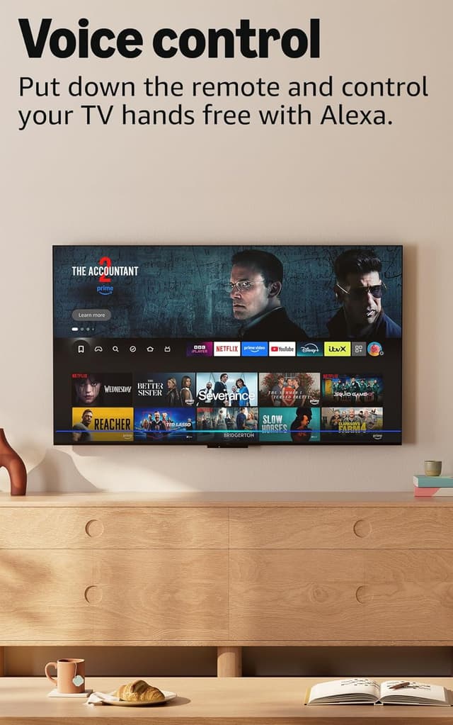 Detalle de Amazon Fire TV 50" Omni QLED Series (latest gen) 4K smart TV with Alexa hands-free