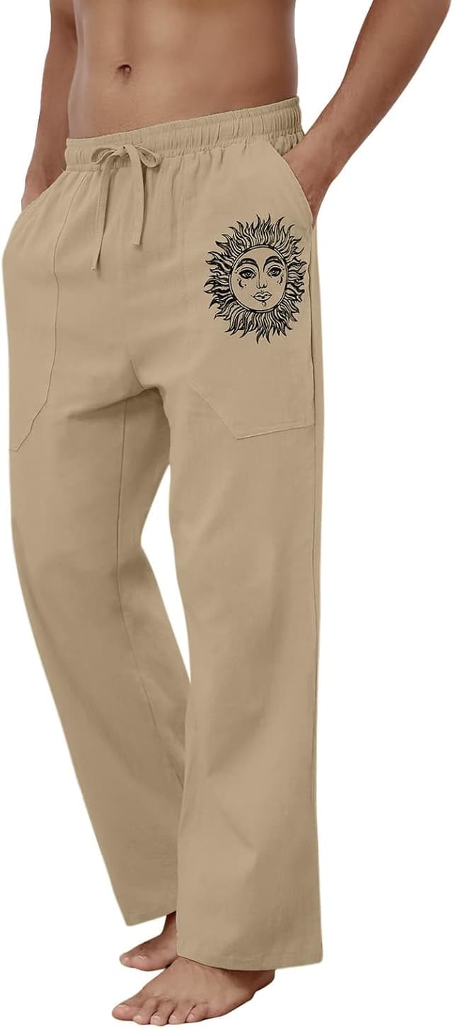Detalle 2 de Puimentiua Leinenhose Herren mit 95% Baumwolle