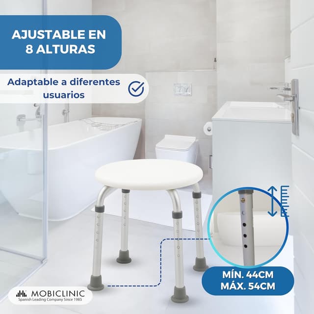 Thumbnail 3 de Mobiclinic Taburete de baño regulable 100kg