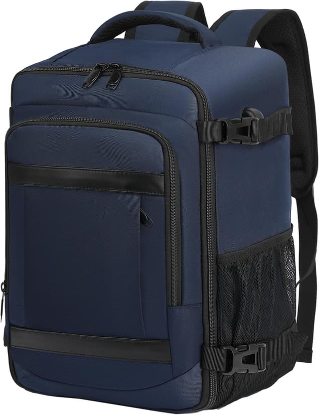 Detalle de KLOSTAIN Handgepäck-Rucksack 40x20x25 cm (Ryannair-/Eurowings-tauglich) – Tiefblau