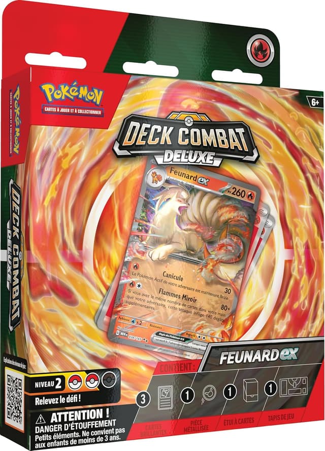 Imagen de Pokémon Deck Combat Deluxe Feunard-ex 60 cartes en OfertitasTOP