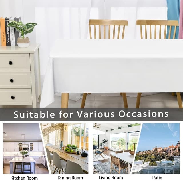 Thumbnail 4 de DWCN Weiß Tischdecke 140x240cm