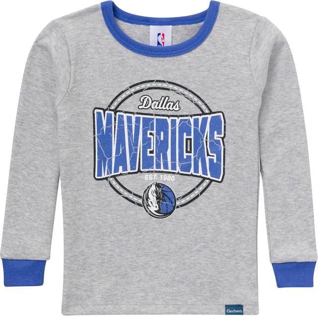 Detalle de Gerber Baby NBA Team Snug Fit Cotton Pajamas (Dallas Mavericks)