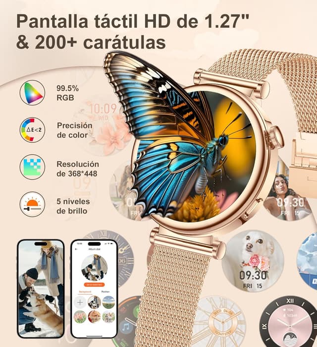 Thumbnail 4 de Smartwatch Mujer Redondo 1.27", Llamadas y 100+ Modos ⌚️