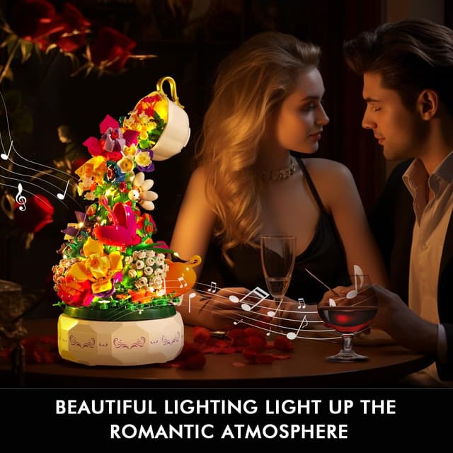 Detalle 2 de HOGOKIDS Blumen Musik Bauset mit LED 571 Teile