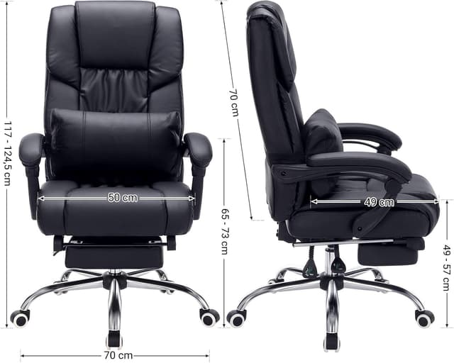 Thumbnail 2 de SONGMICS OBG71BUK office chair with footrest