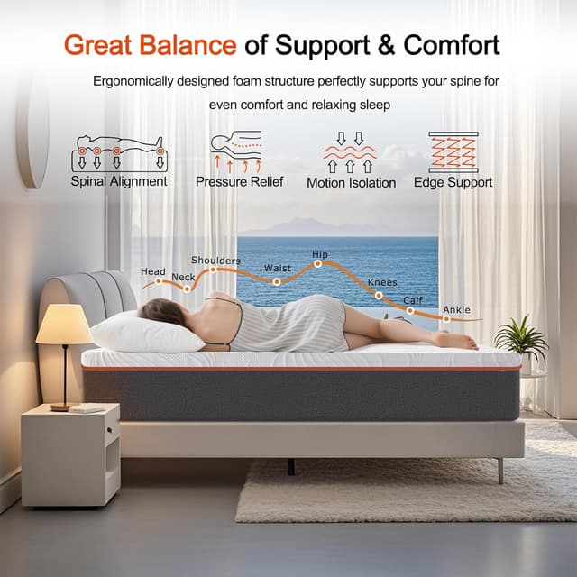 Detalle de Laccard Double Memory Foam Mattress 15cm