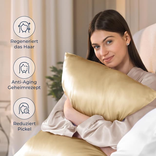 Thumbnail 2 de DREAMZIE Seidenkissenbezug 40x60 cm