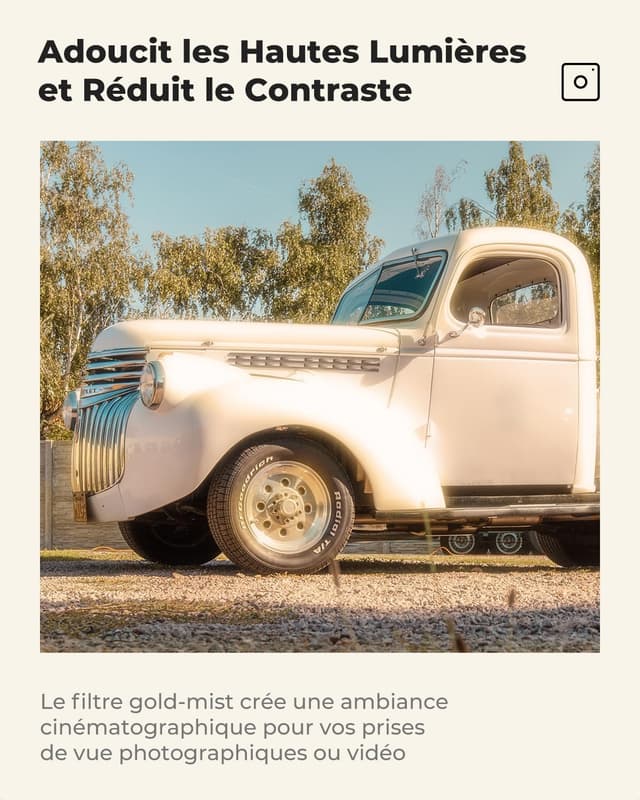 Detalle de K&F CONCEPT filtre Gold-Mist diffusion 77 mm pour objectif photo numérique