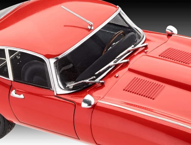 Detalle de Revell Modellbausatz Jaguar E-Type (Coupé) 1:24 – originalgetreuer Bausatz für Einsteiger