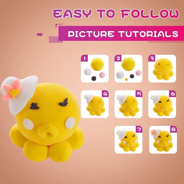 Detalle de QMAY Air Dry Clay 24 colour modelling