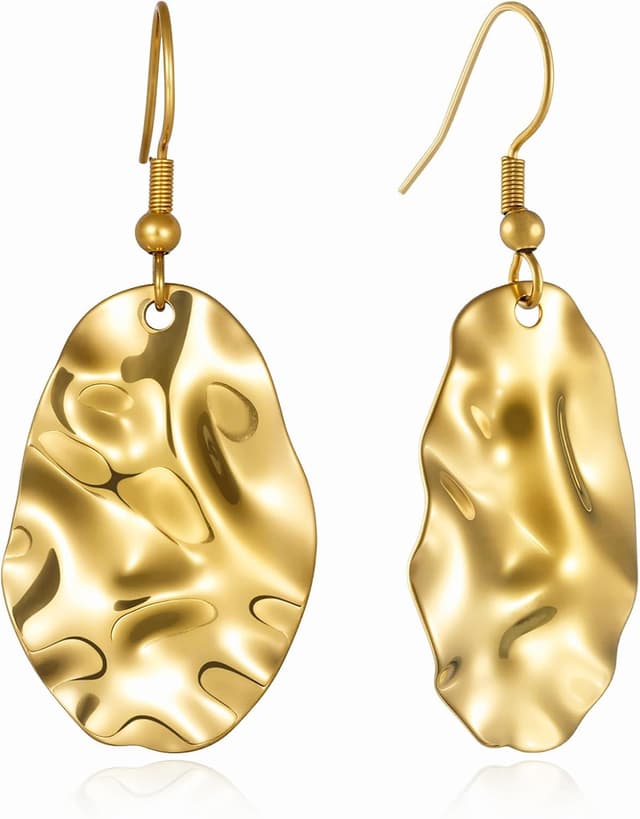 Thumbnail 6 de Boucles d'oreilles pendantes plaqué or 18K hypoallergéniques