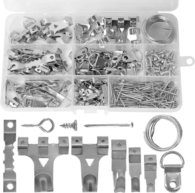 Thumbnail 6 de 250pcs Picture Hooks Hanging Kit with D‑rings