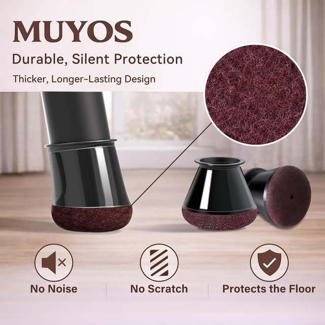 Detalle de MUYOS 32pcs Chair Leg Protectors Fit 14mm