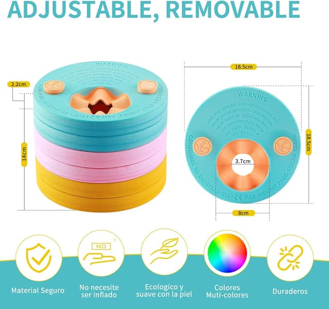 Thumbnail 4 de kaianda Manguitos de natación 6 PCS 18,7 cm