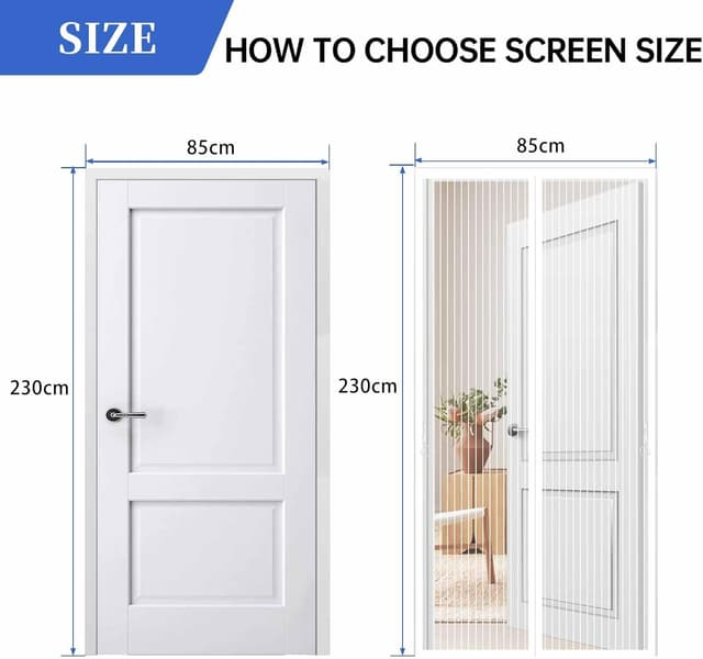 Detalle de JIANJIAO zanzariera magnetica 85x230 cm