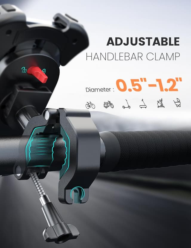 Detalle 2 de Deerfun Handyhalter Fahrrad 360° Lenkerhalter