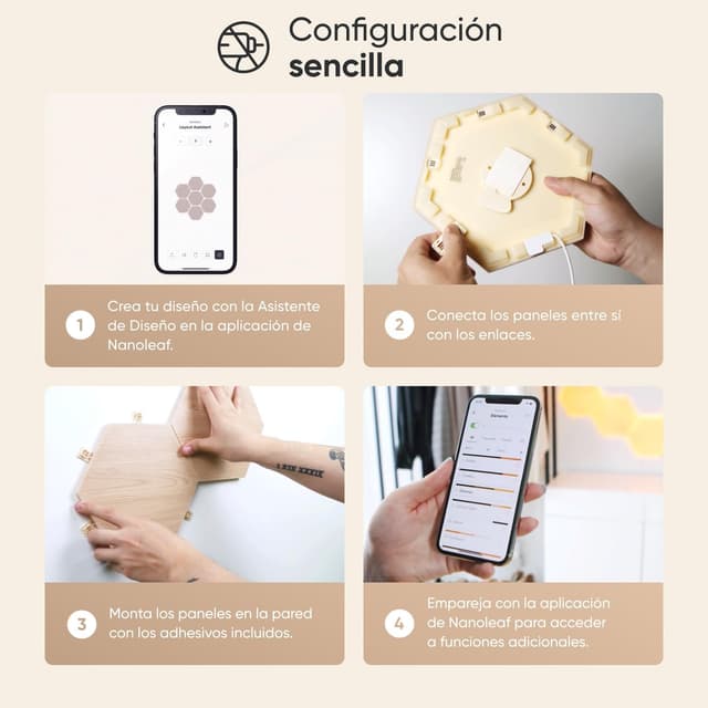 Thumbnail 5 de Nanoleaf Elements Kit de 13 Hexágonos LED Reg, WiFi, Alexa 🟤