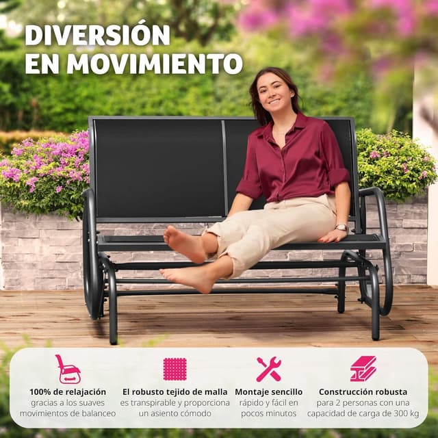 Thumbnail 3 de TecTake® Balancín Banco Exterior Negro