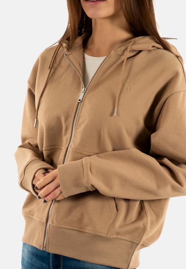 Detalle de Calvin Klein Women’s Archive Logo French Terry Zipped Hoodie