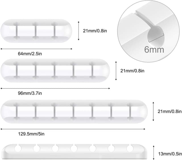 Detalle de SOULWIT Kabelhalter 3er Set für Kabelmanagement