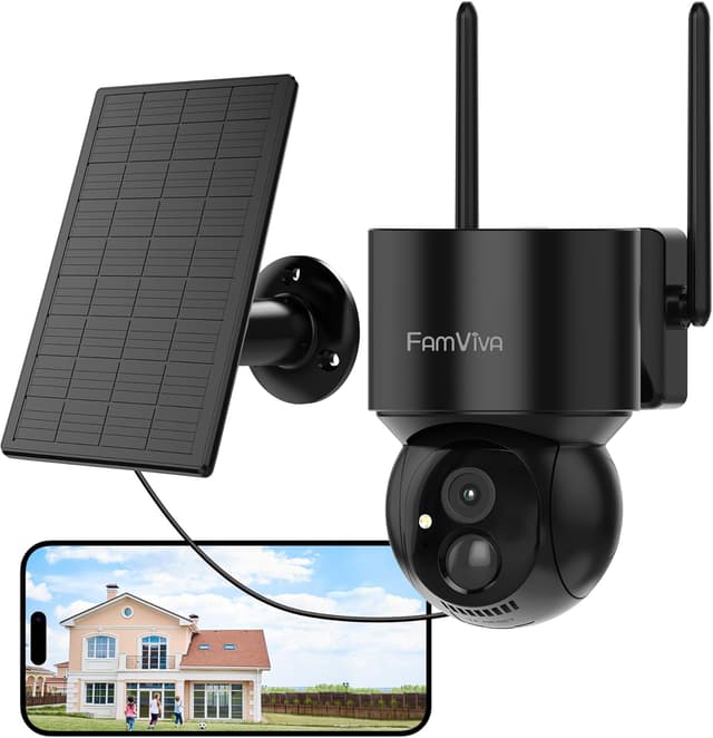 Detalle de FAMVIVA 2K Solar PTZ Camera