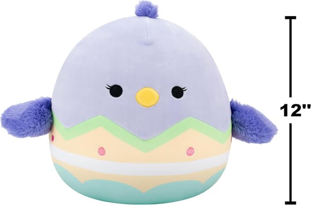 Detalle 2 de Squishmallows Original 12-inch Tulip the Purple Chick in Easter Egg (Amazon Exclusive)
