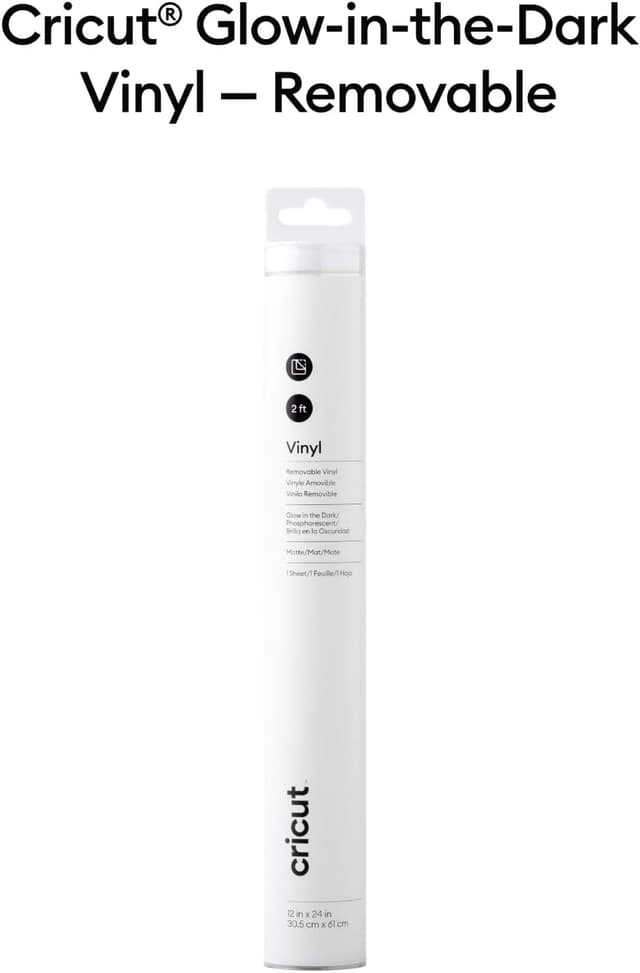 Detalle de Cricut Glow-in-the-Dark Vinyl (Removable) – 12in x 24in roll