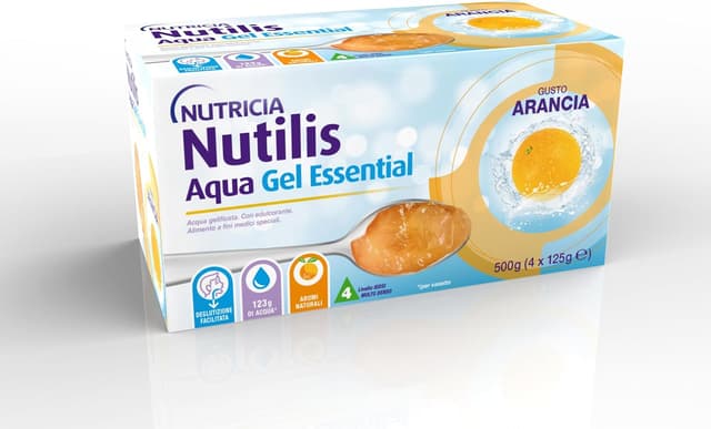 Detalle 2 de NUTILIS AQUA GEL Thè al Limone, acqua gelificata pronta all’uso per disfagia (12 x 125 g)
