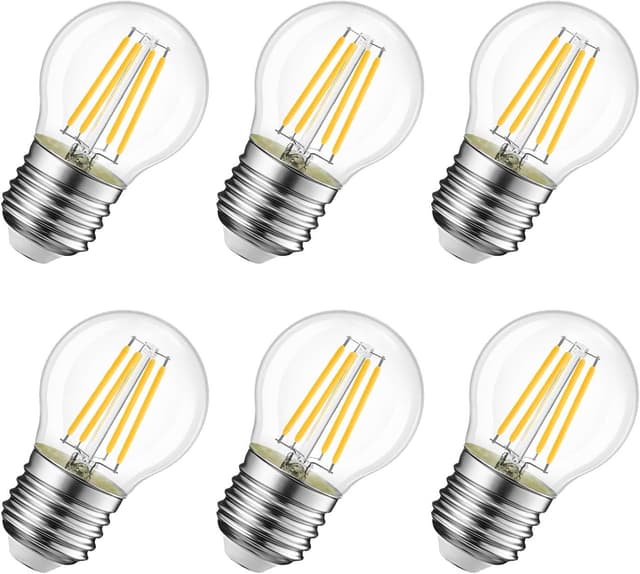 Detalle de LVWIT G45 Bombillas LED Filamento E27 6u 5,5W 806lm 2700K