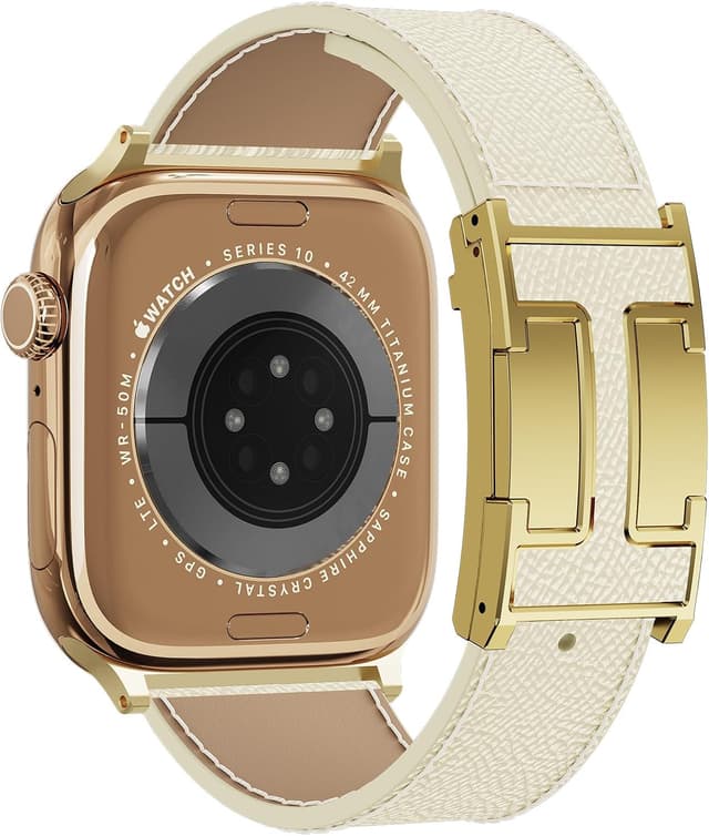 Detalle de Apple Watch Ultra Leather Magnetic Band 49mm