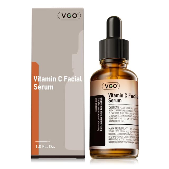 Detalle de VGO Vitamin C Serum for Face (Hyaluronic Acid + Vitamin E) — Anti-Aging Hydration for All Skin Types