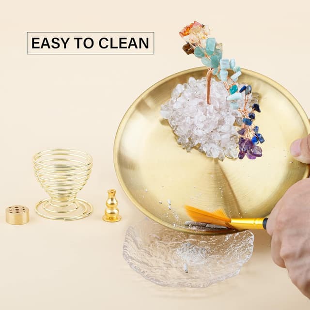 Thumbnail 3 de ZenBless 7 Chakra Crystal Tree Incense Holder 🕯