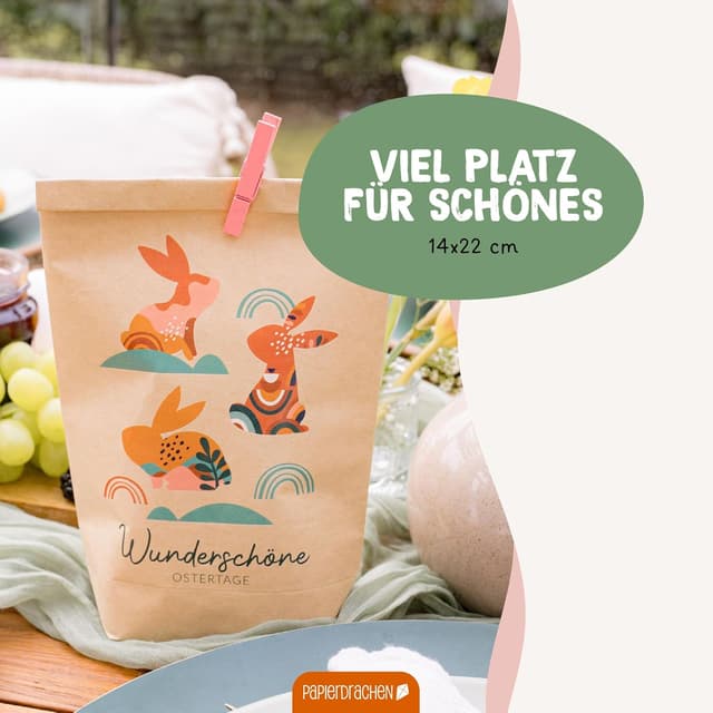 Detalle de Papierdrachen Papierdrachen Oster Tüten Set 6
