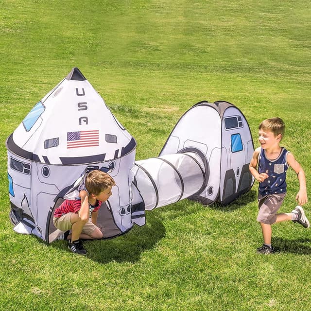 Thumbnail 6 de JOYIN White Rocket Ship Pop up Play Tent Kids spaceship tent 🎪