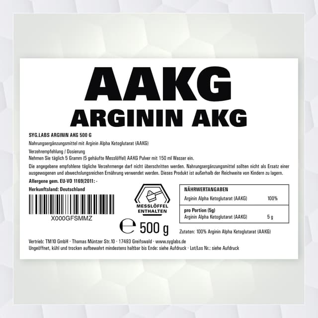 Detalle 2 de AAKG Arginin AKG Pulver 500g đ¶
