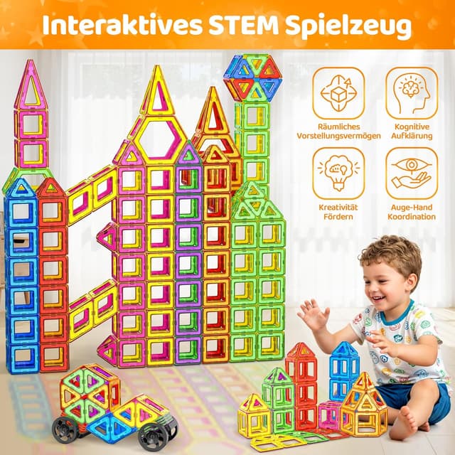 Detalle de COOLJOYA Magnetbausteine 120 Teile für 3+