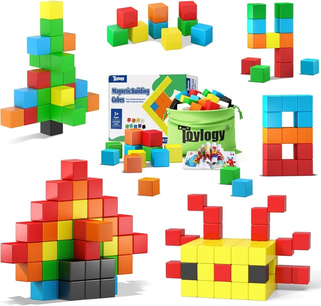 Imagen de 48PCS Magnetic Blocks Large STEM Toy for Ages 3–6 🧩 en OfertitasTOP